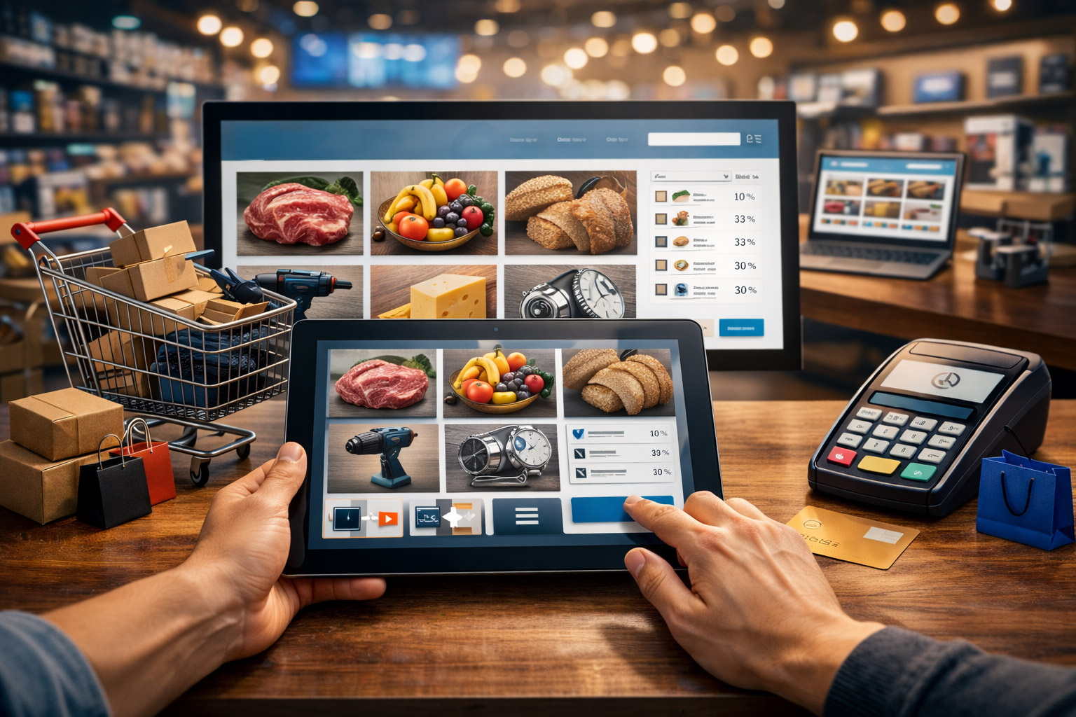 Phoca Carti üks eriti tugev osa on POS (Point of Sale) ehk kassalahendus, mis võimaldab sama tootebaasi, hindade loogikat ja tellimuste haldust kasutada ka füüsilises müügikohas.